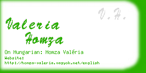 valeria homza business card